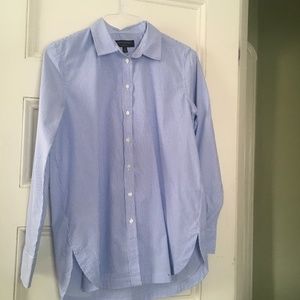 Banana Republic size S cotton Boyfriend Tunic blue and white stripe